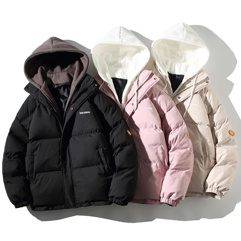 Oversized women's parka with hoodie