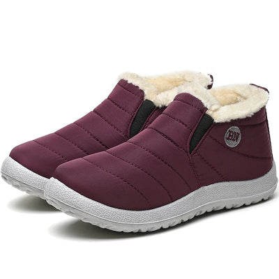 Women’s Ankle Boots – Fur Lined – Slip-On – Water Resistant – Supportive Sole