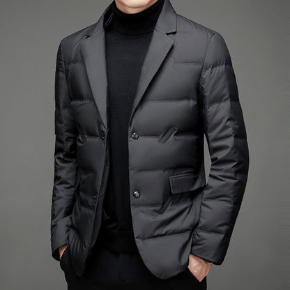 Men's down jacket with shawl collar