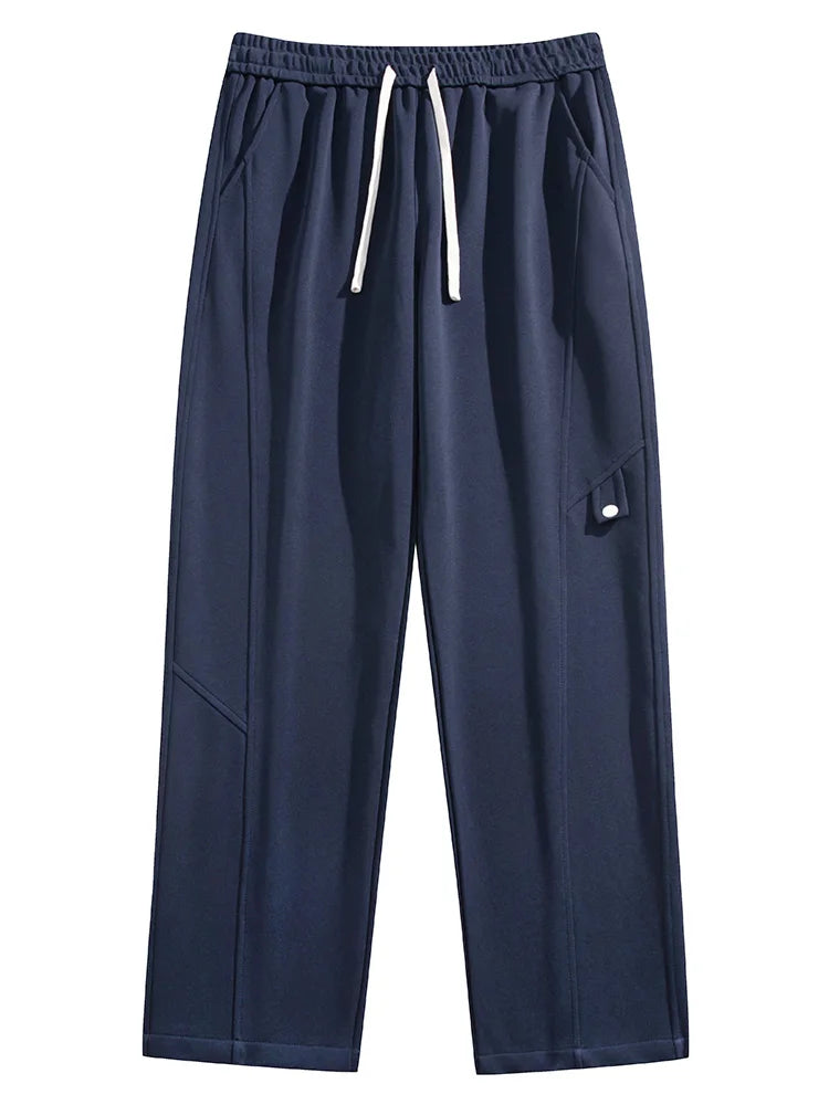 Men’s Relaxed Fit Trousers - Soft Cotton Blend - Drawstring Waist - Casual Everyday Wear
