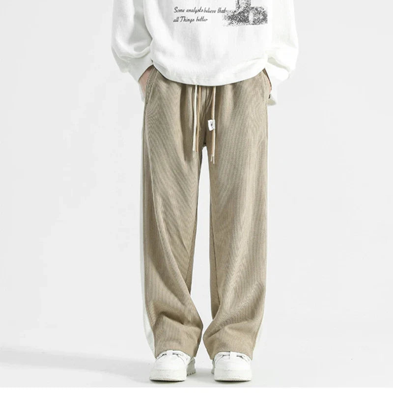 Retro corduroy sweatpants for men