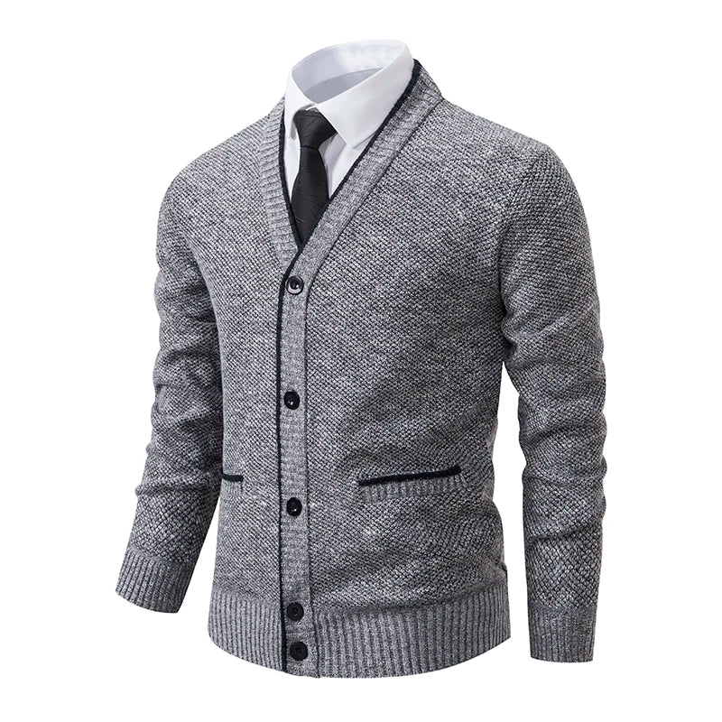 Men's v-neck knitted cardigan