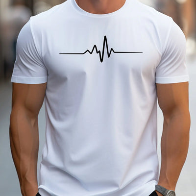 Men’s Slim Fit T-Shirt – Soft Knit – Crew Neck – Short Sleeve – Graphic Chest Print