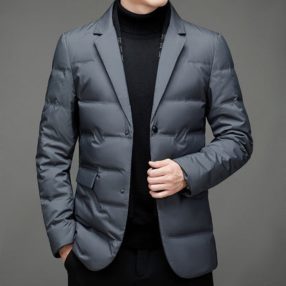 Men's down jacket with shawl collar