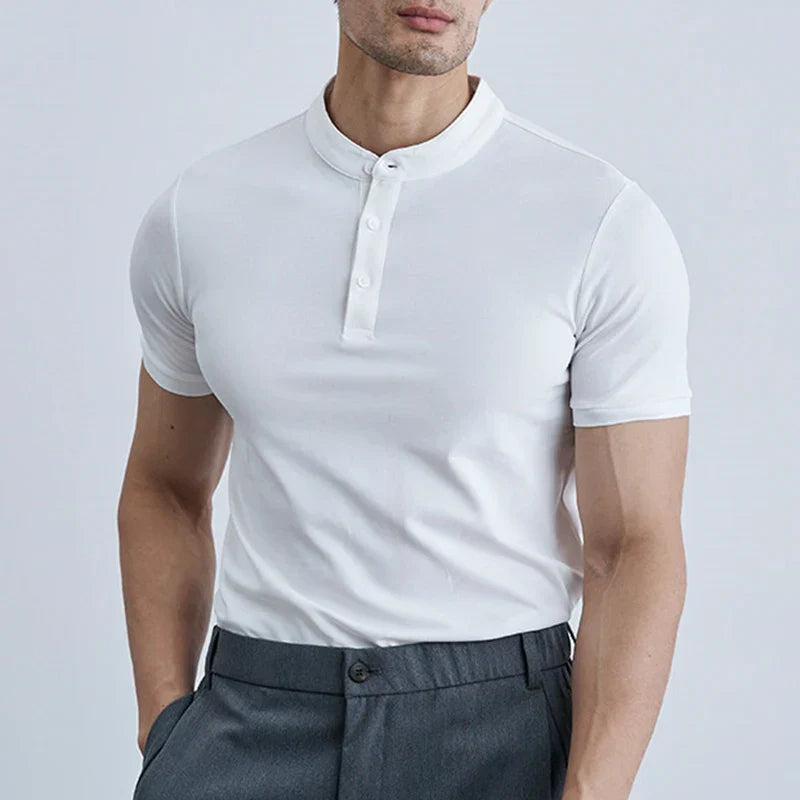 Men’s Slim Fit Tee – Lightweight Cotton – Collared Neck – Short Sleeve Casual Wear