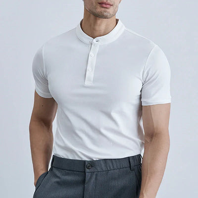 Men’s Slim Fit Tee – Lightweight Cotton – Collared Neck – Short Sleeve Casual Wear