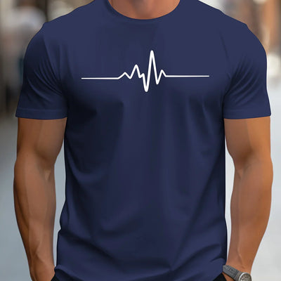 Men’s Slim Fit T-Shirt – Soft Knit – Crew Neck – Short Sleeve – Graphic Chest Print