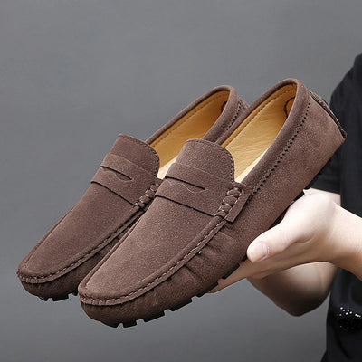 Men’s Slip-On Shoes – Lightweight Moccasin Style – Cushioned Lining – Outdoor Casual Wear