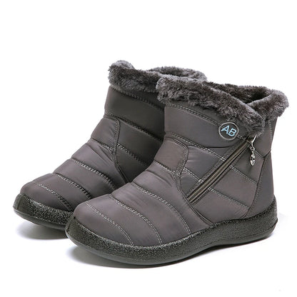 Women's waterproof casual boots with soft fur