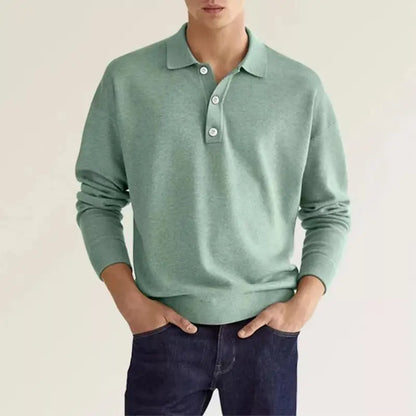 Polo shirt men’s long-sleeved slim fit