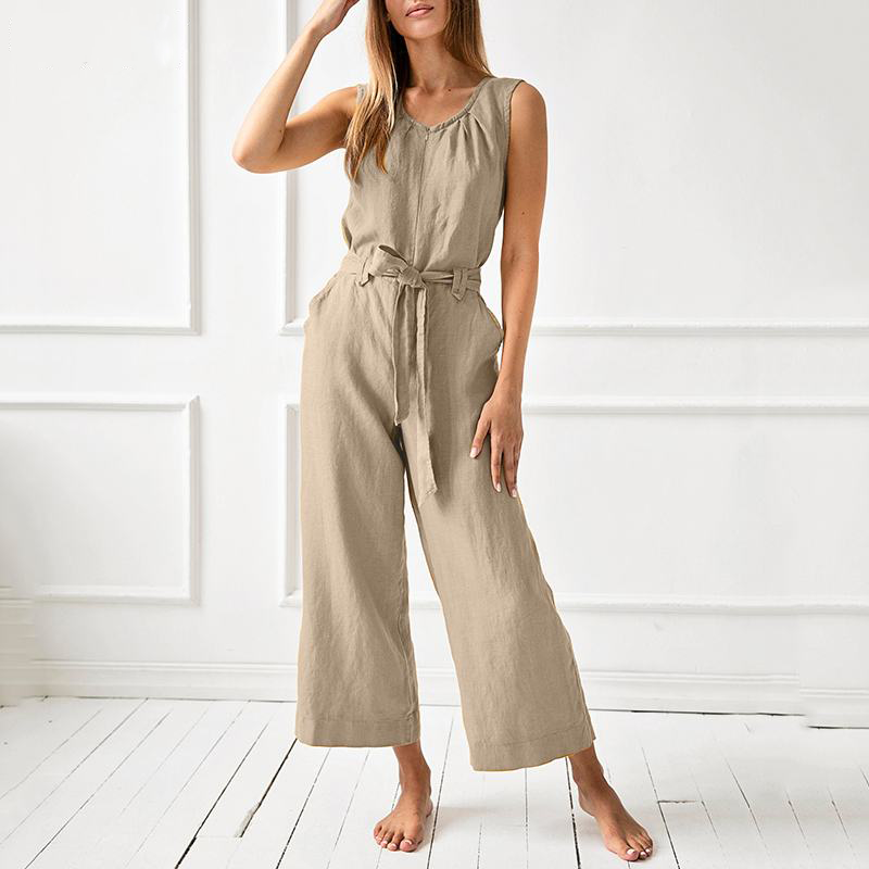 Women's casual jumpsuit with wide legs