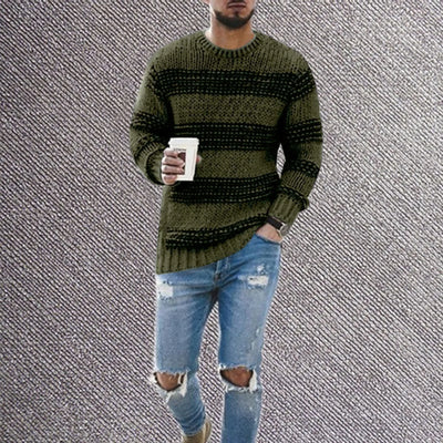 Men's knitted striped sweater