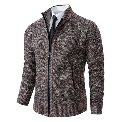 Men’s Fleece Vest – Slim Fit – Stand Collar – Full Zip – Soft Warm Layering Piece