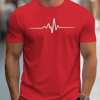 Men’s Slim Fit T-Shirt – Soft Knit – Crew Neck – Short Sleeve – Graphic Chest Print