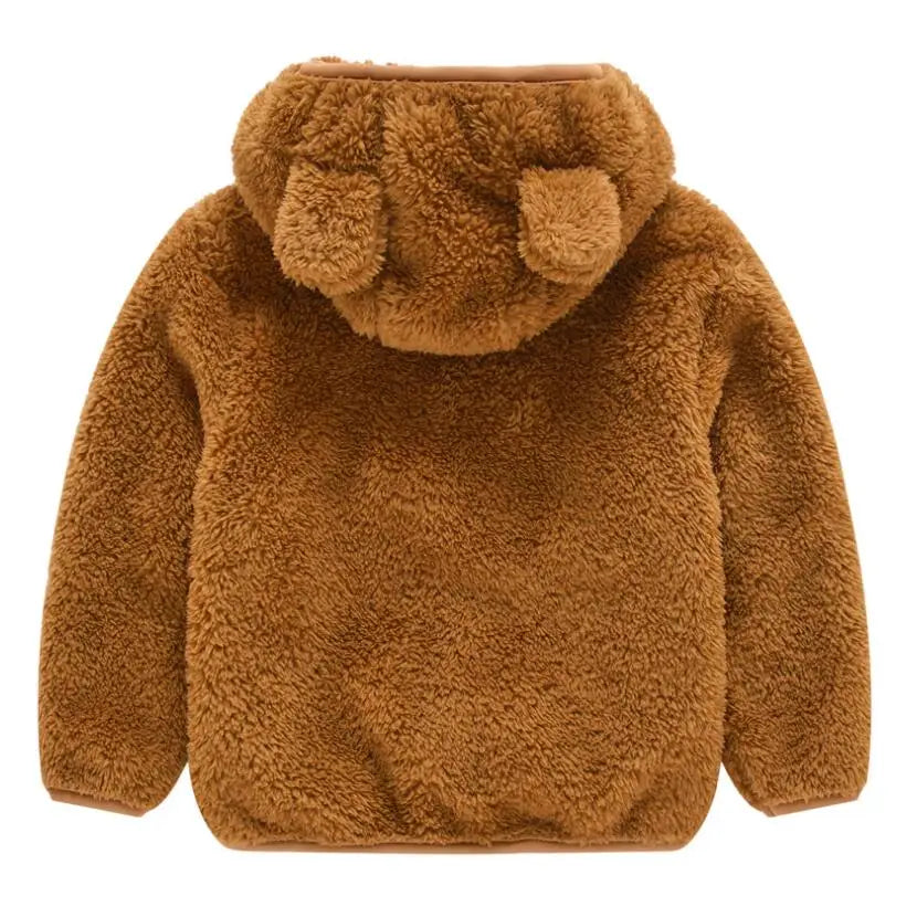 Baby's cute fleece winter coat with hood