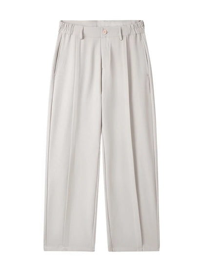 Men's wide leg pleated trousers