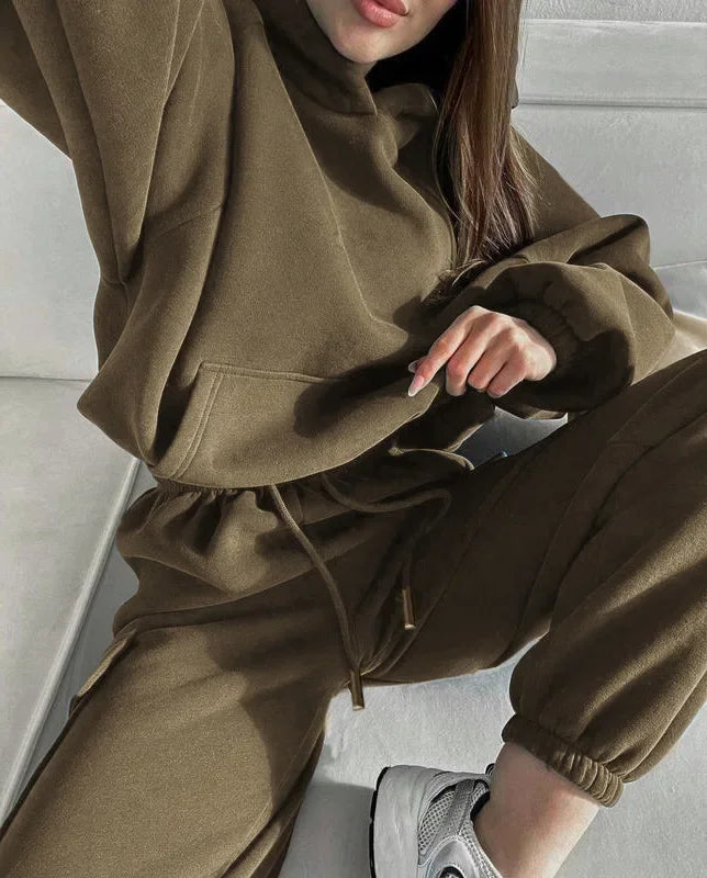 Women's Long-Sleeve Hoodie and Jogger Set