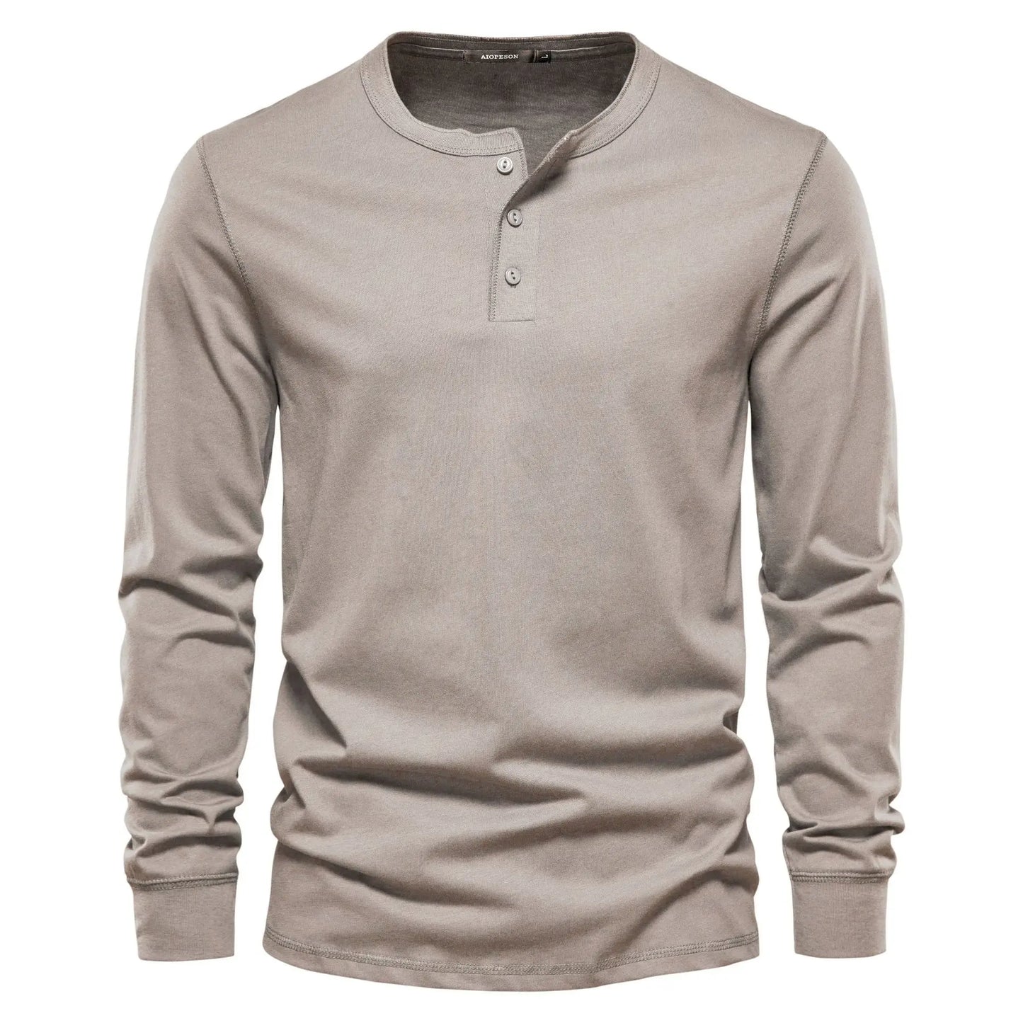 Men’s long sleeve collarless t-shirt