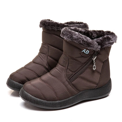 Women’s Casual Boots – Waterproof Mid Ankle – Soft Fur Lining – Zipper Closure – Supportive
