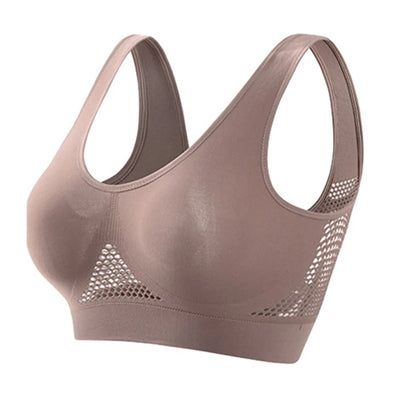 Women’s Sports Bra – High Support – Racerback – Breathable Mesh – Seamless Fit