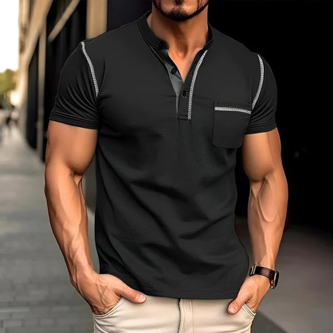 Men’s Polo Shirt – Slim Fit – Breathable Blend – Short Sleeve – Chest Pocket
