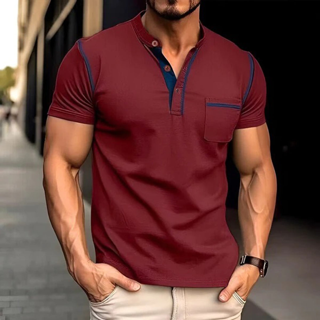 Men’s Polo Shirt – Slim Fit – Breathable Blend – Short Sleeve – Chest Pocket