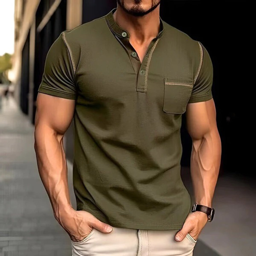 Men’s Polo Shirt – Slim Fit – Breathable Blend – Short Sleeve – Chest Pocket