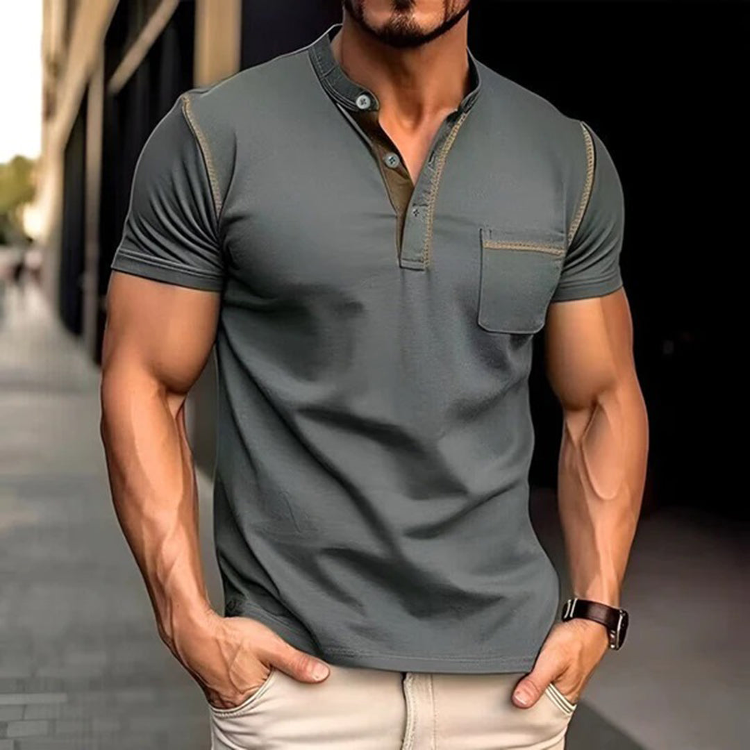 Men’s Polo Shirt – Slim Fit – Breathable Blend – Short Sleeve – Chest Pocket