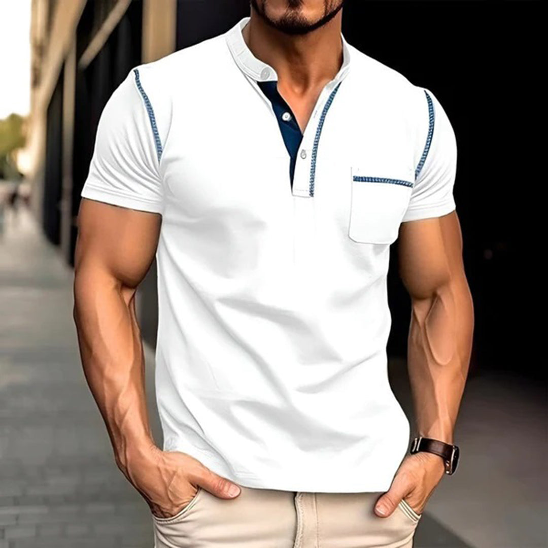 Men’s Polo Shirt – Slim Fit – Breathable Blend – Short Sleeve – Chest Pocket