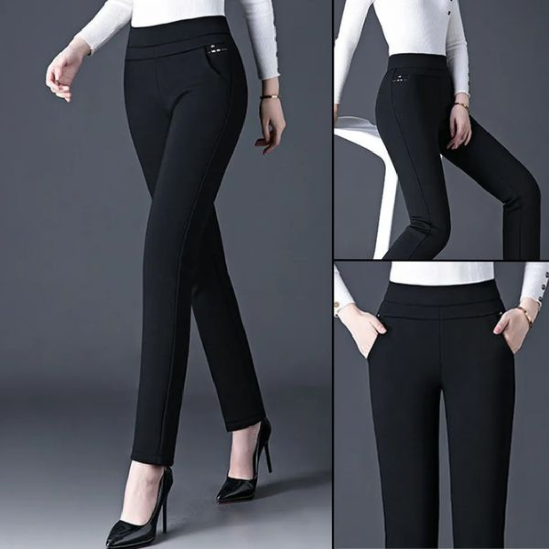 Women's High-Waisted Leggings – Stretch Fit – Faux Pocket Detail – Comfortable & Flexible