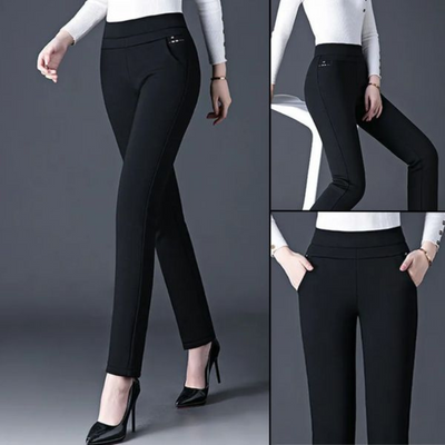 Women's High-Waisted Leggings – Stretch Fit – Faux Pocket Detail – Comfortable & Flexible