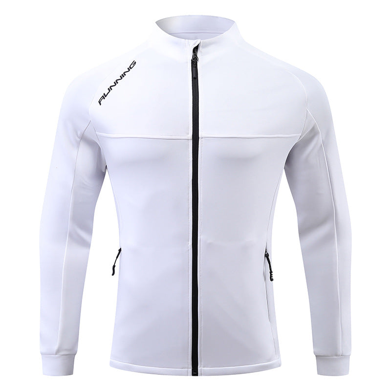 Men's Running Jacket - Lightweight Breathable - Full Zip - Zippered Pockets - Athletic Fit