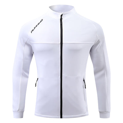 Men's Running Jacket - Lightweight Breathable - Full Zip - Zippered Pockets - Athletic Fit