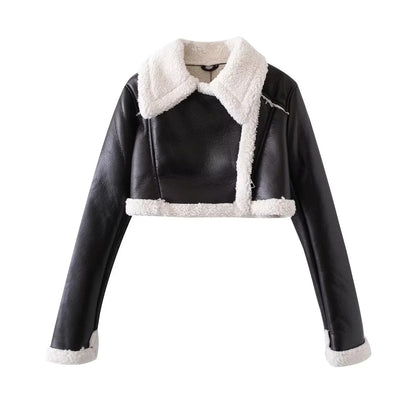 Classic women's jacket with fur lining