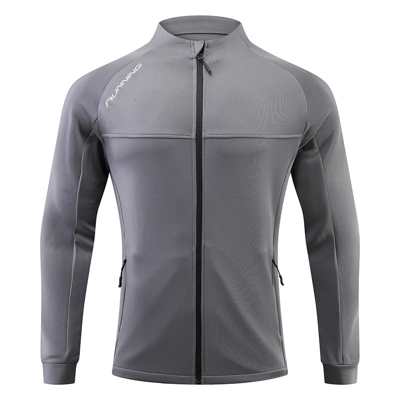 Men's Running Jacket - Lightweight Breathable - Full Zip - Zippered Pockets - Athletic Fit