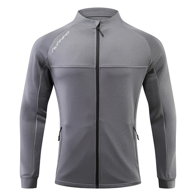 Men's Running Jacket - Lightweight Breathable - Full Zip - Zippered Pockets - Athletic Fit