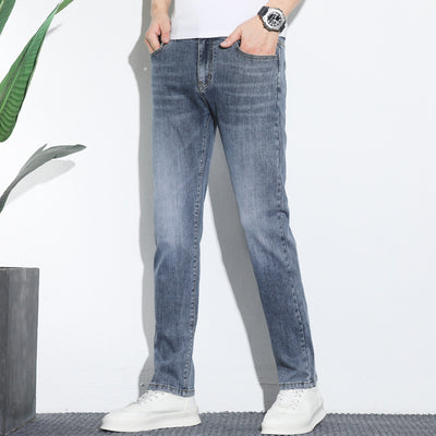 Men’s Straight-Leg Jeans – Mid-Rise Waist – Classic Five-Pocket Design – Durable Denim