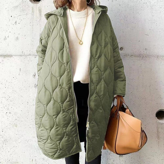 Durable hooded women's casual outdoor coat