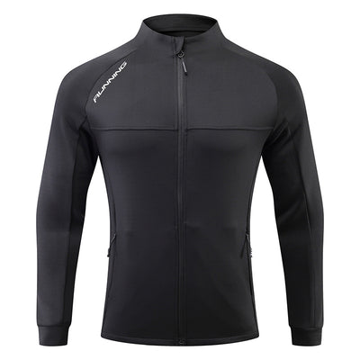 Men's Running Jacket - Lightweight Breathable - Full Zip - Zippered Pockets - Athletic Fit