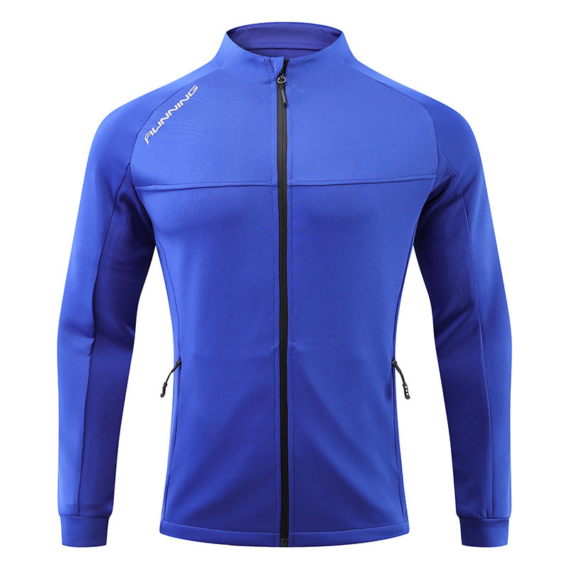 Men's Running Jacket - Lightweight Breathable - Full Zip - Zippered Pockets - Athletic Fit