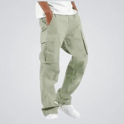 Men’s Cargo Pants - Cotton Blend - Relaxed Fit - Multiple Pockets - Durable Utility Wear