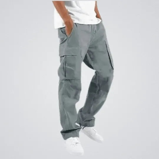 Men’s Cargo Pants - Cotton Blend - Relaxed Fit - Multiple Pockets - Durable Utility Wear