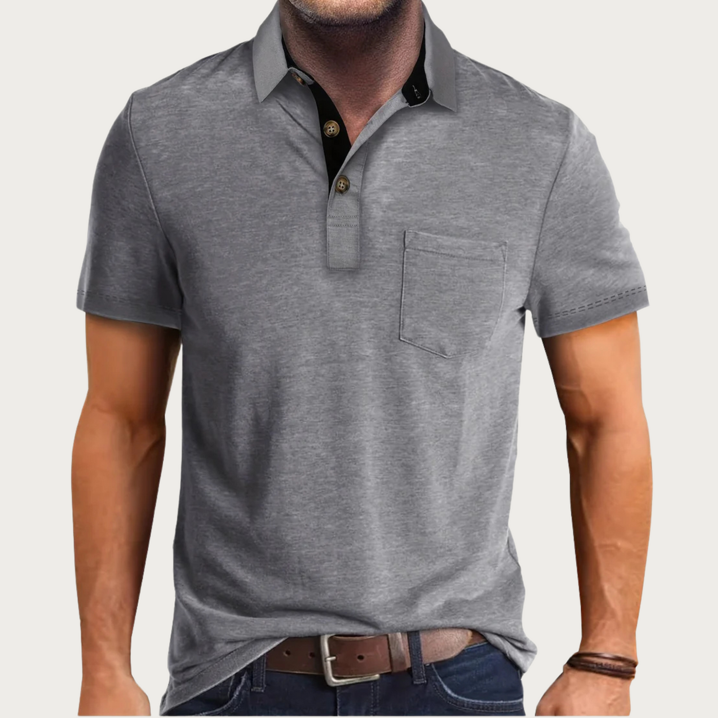 Men’s Polo Shirt – Soft Knit – Regular Fit – Chest Pocket – Short Sleeve Casual Style