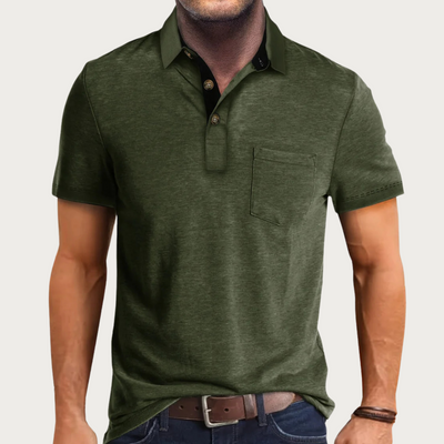 Men’s Polo Shirt – Soft Knit – Regular Fit – Chest Pocket – Short Sleeve Casual Style