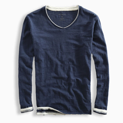 Men’s Long Sleeve Shirt – Breathable material – Classic Fit – V-Neck Casual Everyday Wear