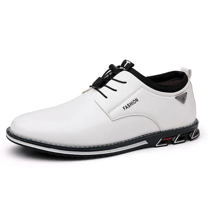 Men's casual lace-up shoes with pointed toe