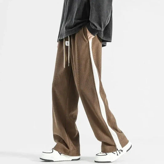 Retro corduroy sweatpants for men