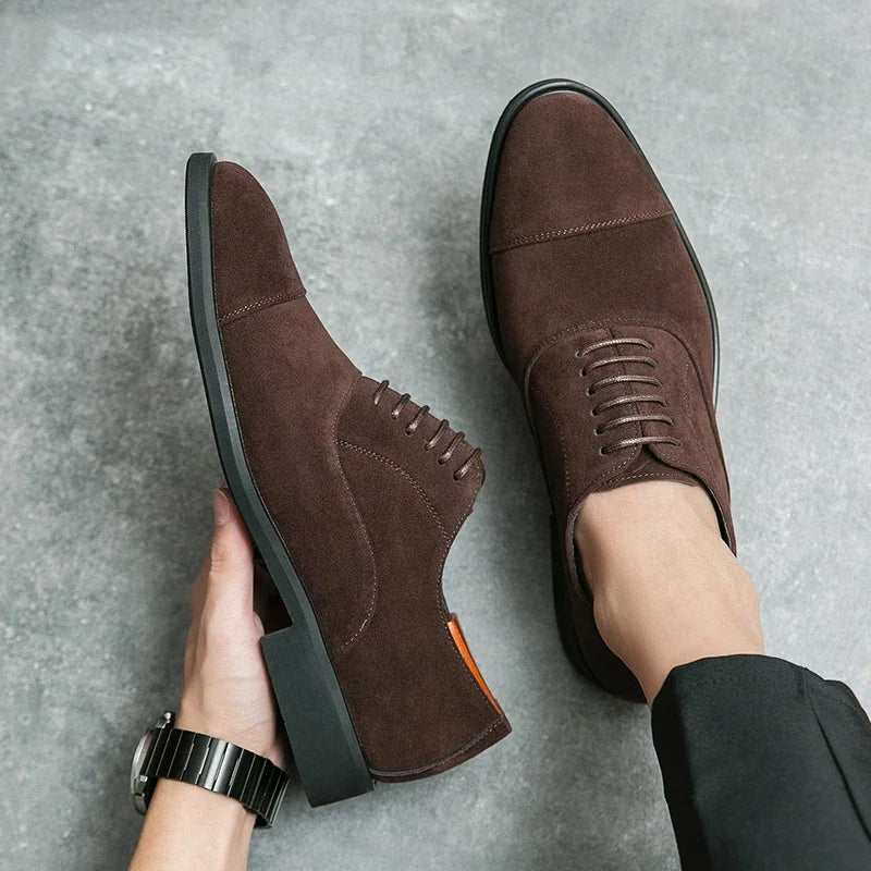 Men’s Casual Pointed Toe Shoes – Lace-Up – Streamlined Fit – Smart Style