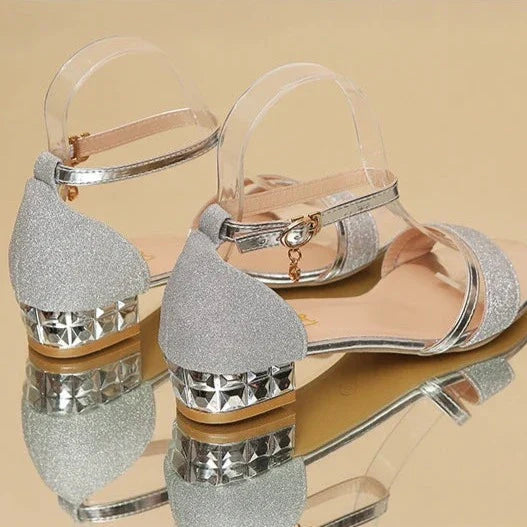 Women’s Open-Toe Sandals – Ankle Strap – Block Heel – Supportive Fit – Elegant Design
