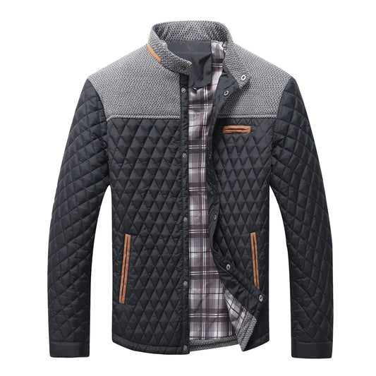 Men's lined quilted windbreaker jacket